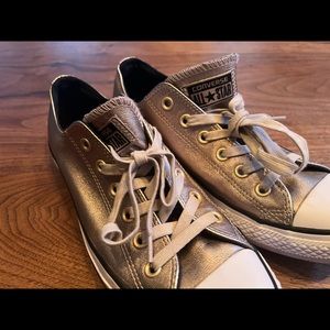 Gold Converse Shows, size 9.